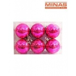 ADORNOS DE NAV. FUCCIA 6 CM X 6 PCS.