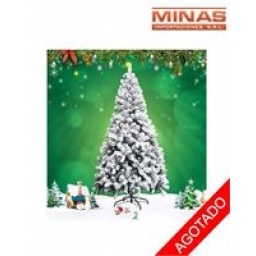 ARBOL PINO CON NIEVE X 180 CM, 300 RAMAS.