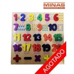 NMEROS DE MADERA 30 X 30 CM