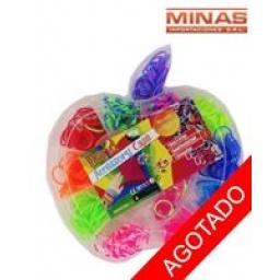 KIT DE GOMITAS PARA PULSERAS,MANZANA.
