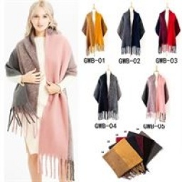 PASHMINA 50 CM X 180 CM,COMBINADA, 6 COLORES.