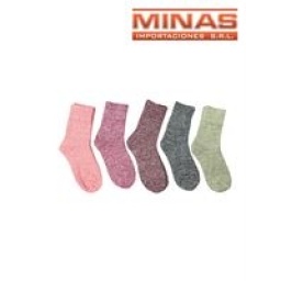 MEDIA DE DAMA CORTA X 5 PARES, JASPEADA, $ 54 EL PAR.
