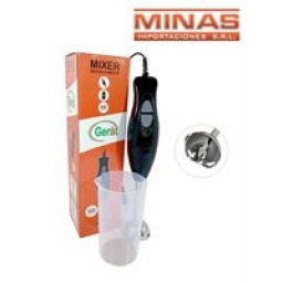 MIXER CON VASO GRADUADO DE 300 W, 2 VELOCIDADES.