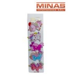 PINZAS X 4 UND, UNICORNIO, $ 22 C/U.