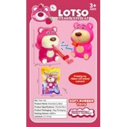 OSO DE GOMA CON CHIFLE X 9 CM.