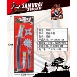 KATANA + MANGUAL SAMURAI + KUNAI + ESTRELLA NINJA.