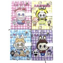 LIBRETA MONSTRUITO, A5 CON BROCHE MAGNETICO, 4 COLORES.