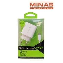 CARGADOR  CON CABLE MICRO USB