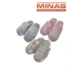 PANTUFLA DAMA TALLE  36 AL 41,C/CORAZON.