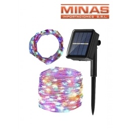 LUZ LUCIERNAGA SOLAR X 10 MT,MULTICOLOR.