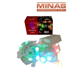 LUCES DE 50 BOLITAS MULTICOLOR X 9 MT.
