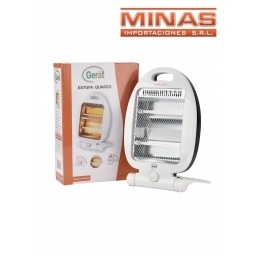 ESTUFA CUARZO DE 2 TUBOS, 400/800 W,CON INTERRUPTOR DE CAIDA.