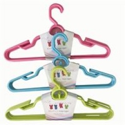 PERCHAS DE PLASTICO DE 40 CM X 5 UND, TRES COLORES.
