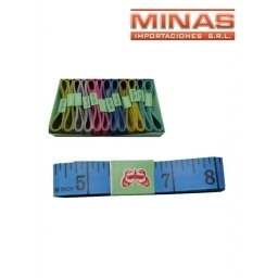 SET X 12 CINTAS METRICAS DE 1,5 M,6 COLORES, $12 C/U.