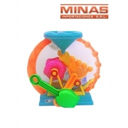 RUEDA DE PLAYA CON MOLDES 30 X 29 CM