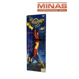 SET ARCO Y FLECHA CON MIRA LASER 69 CM X 24 CM