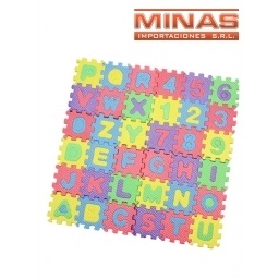 ALFOMBRA GOMA EVA 6 PCS, 33 CM X 23 CM.