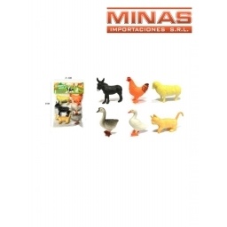 ANIMALES DE GRANJA X 6 PCS.DE PLASTICO.