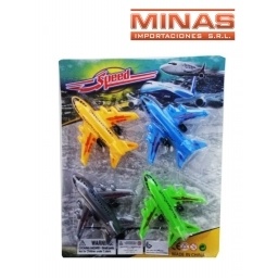 SET DE AVIONES X 4 PCS 27 X 22 CM