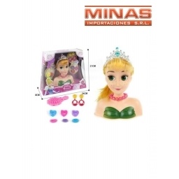 MUECA CON ACCESORIOS PARA PEINAR