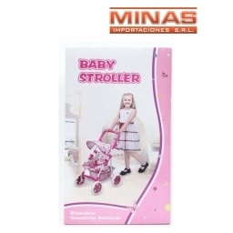 COCHE PARA MUECA DE 4 RUEDAS,DE METAL. EXCELENTE CALIDAD.