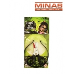 TIARA PARA HALLOWEEN ,TIJERA CON SANGRE.