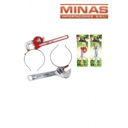 TIARA PARA HALLOWEEN ,LLAVE INGLESA CON SANGRE.