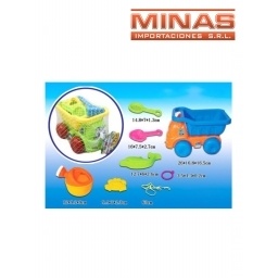 CAMION DE PLAYA CON MOLDES