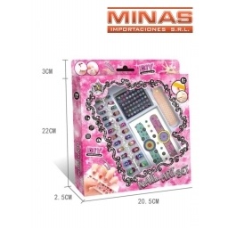 SET DE UAS POSTIZAS + STICKERS + BRILLOS + LIMA.