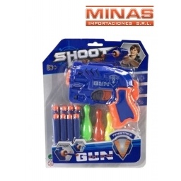 PISTOLA CON DARDOS 32 X 22 CM