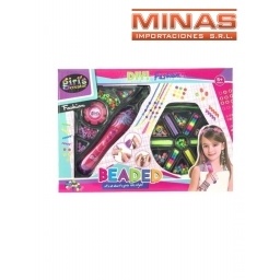 SET DE APLICADOR DE 26 CM + CUENTAS PARA EL CABELLO O HACER PULSERAS.