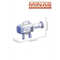 PISTOLA BURBUJERO CON LUZ GRANDE 30 X 24 60 AGUJEROS