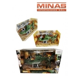HELICOPTERO + MILITAR.+ ACCESORIOS.
