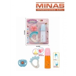 BIBERON MAGICO + CHUPETE + MORDILLO.