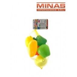 VERDURAS Y FRUTAS  X 6 UND, DE PLASTICO.