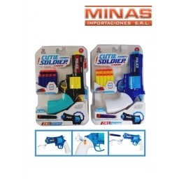 ARMA DE AGUA Y DE DARDOS + 10 DARDOS