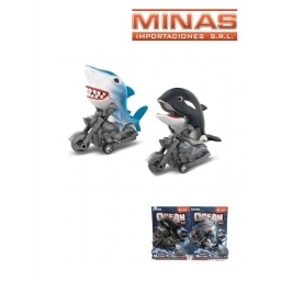 MOTO A FRICCION + ORCA O TIBURON.