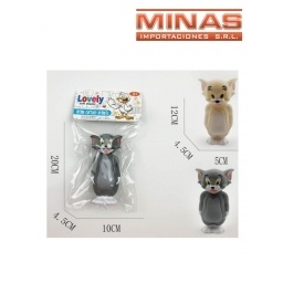 GATO DE GOMA CON CHIFLE  X 12 CM.