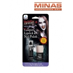 LABIAL NEGRO + ESMALTE NEGRO.