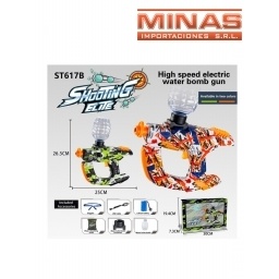 ARMA SPACE RECARGABLE LANZA ORBITS X 25 CM + 5.000 ORBITS + GAFAS, 2 COLORES.