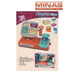 REGISTRADORA DE 28 CM,CON LUZ Y SONIDO + TARJETAS Y DINERO.