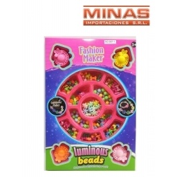 KIT DE CUENTAS PARA ARMAR BIJUTERIE + 4 PINZAS DE PELO.