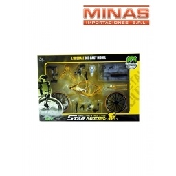 BICICLETA DE METAL 3 COLORES CON ACCESORIOS