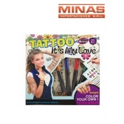 SET DE TATUAJES + 4 MARCADORES.