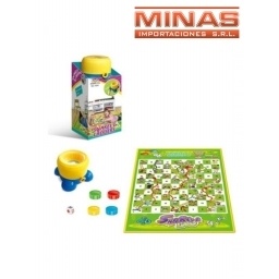 JUEGO DE SERPIENTES Y ESCALERAS CON  LANZ. DE DADOS,35 CM X 26 CM.