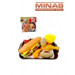 SET DE HAMBURGUESA COMPLETA 25 X 24 CM
