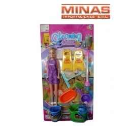 SET DE LIMPIEZA X 7 PCS + MUECA, 48 CM X 26 CM.