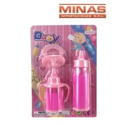 BIBERONES MAGICOS X 2 UND + CHUPETE, CON JUGO.