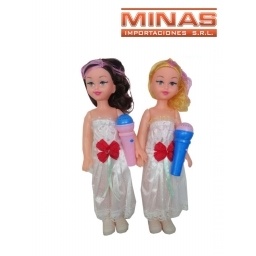 MUECA EN BOLSA CON LUZ Y SONIDO 4 COLORES 52 X 18 CM