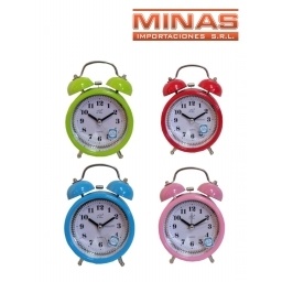 RELOJ DESPERTADOR CAMPANA DE METAL MEDIANO
